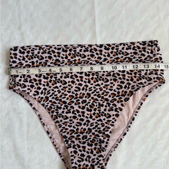 Leopard Print High-Waisted Bikini Bottoms - Picture 2 of 4